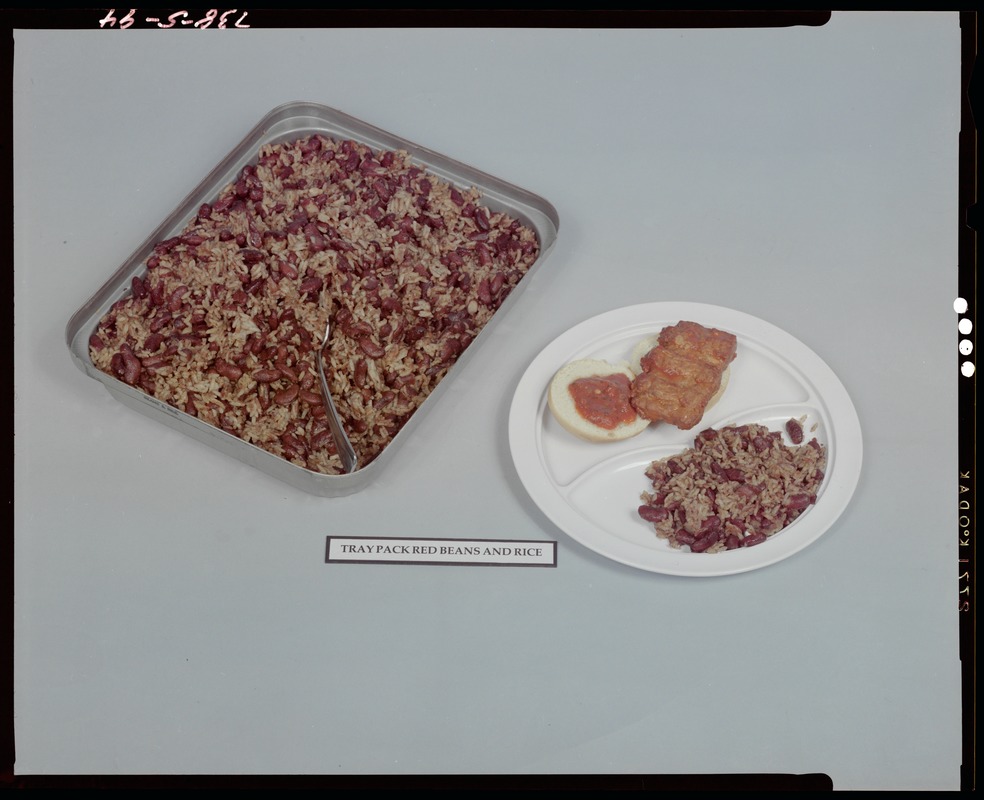 Tray pack, red beans and rice