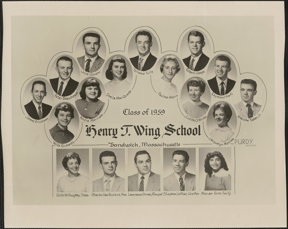 Henry T. Wing School, class of 1959 Digital Commonwealth
