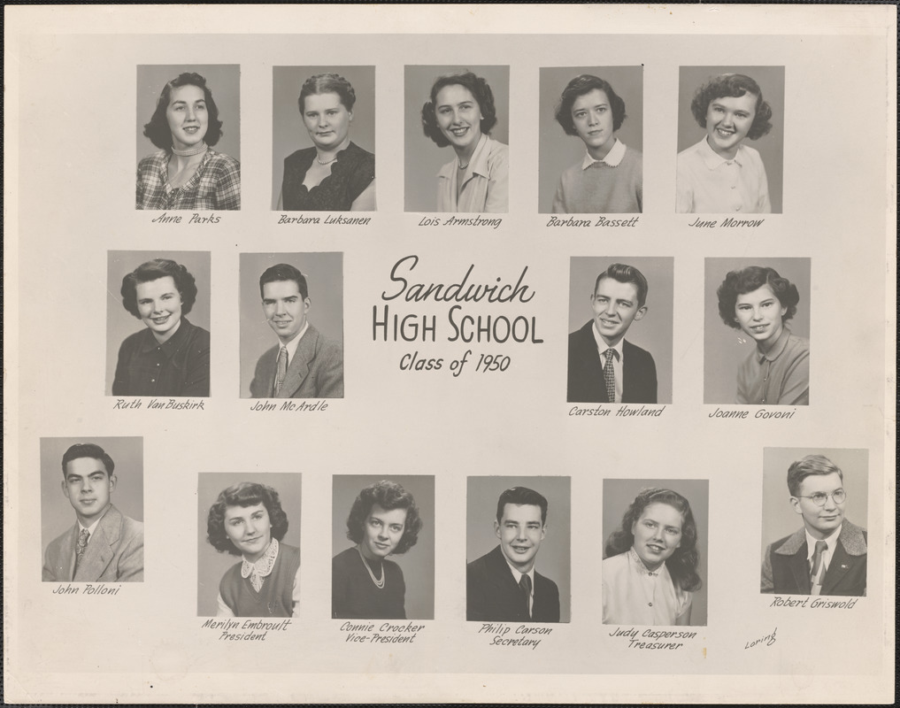 Sandwich High School, class of 1950