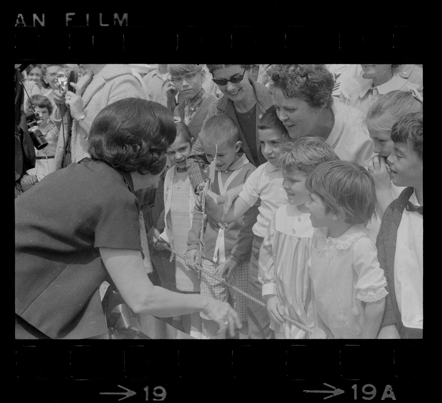 Lady Bird Johnson at Logan Airport