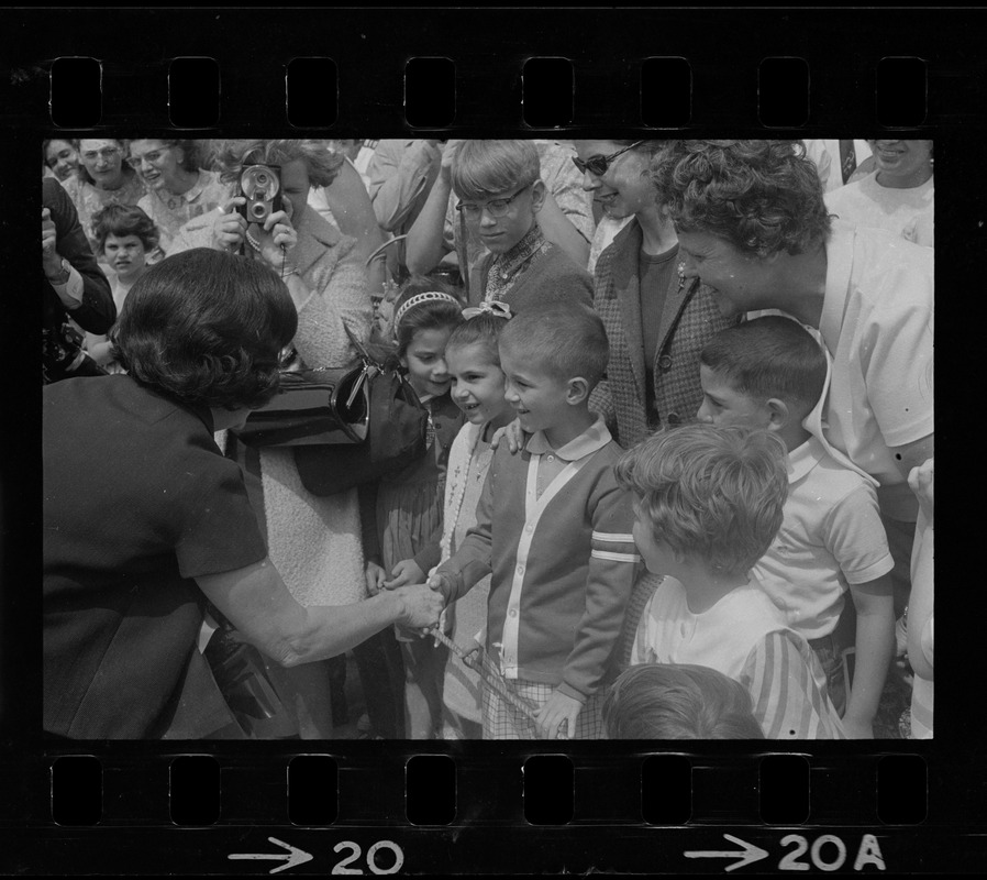 Lady Bird Johnson at Logan Airport