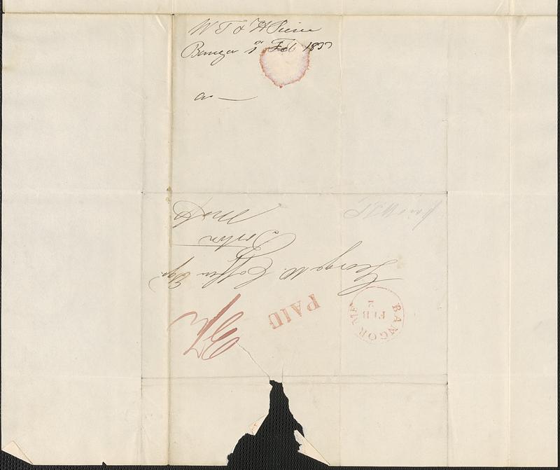 W.T. and H. Pierce to George Coffin, 1 February 1833