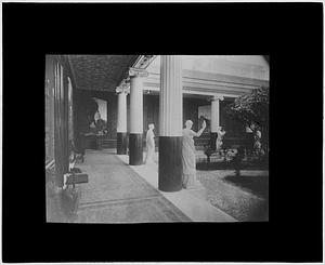 Greece. Corfu. Colonnade, Villa Achilleion