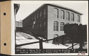 Otis Co., Ware Mills, cloth finishing building #8, looking northerly, Ware, Mass., Jan. 30, 1936