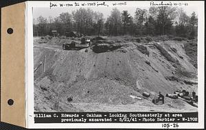 William C. Edwards, looking southeasterly at area previously excavated, Oakham, Mass., May 21, 1941