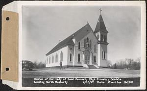 Church of Our Lady of Good Counsel, High Street, looking northwesterly, Oakdale, West Boylston, Mass., Apr. 10, 1947