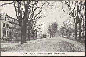Hayden Rowe Street, north from Maple Street, Hopkinton, Mass.