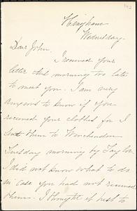 Letter from Mary W. Glover to John D. Long