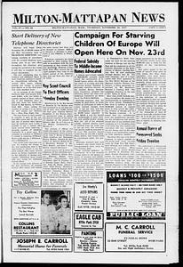 Milton Mattapan News, November 20, 1947