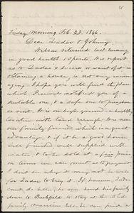 Letter from Zadoc Long to John D. Long, February 23, 1866