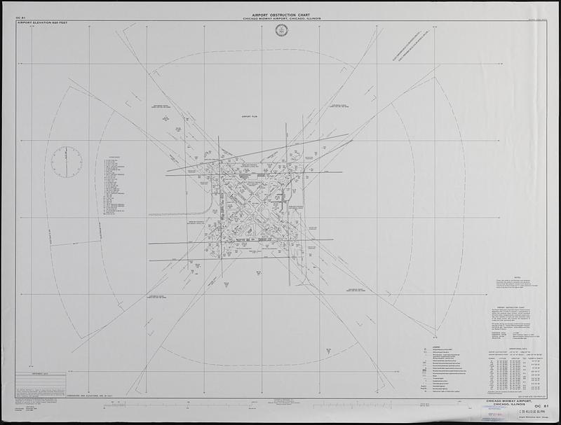 Airport obstruction chart OC 81, Chicago Midway Airport, Chicago, Illinois
