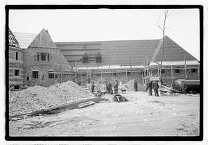 Construction of George Wright Clubhouse, Hyde Park, Boston