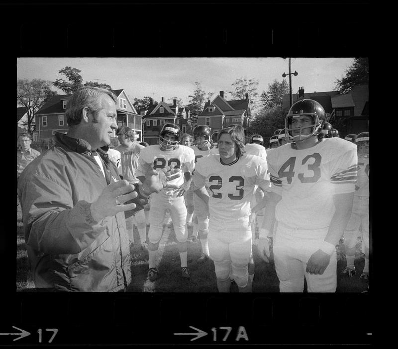 Northeastern University football team and coach, Boston