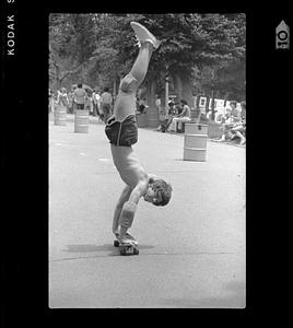 Skateboarding in the Common, Boston