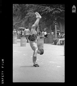 Skateboarding in the Common, Boston
