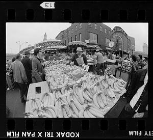 Haymarket Square open-air food sellers, downtown Boston