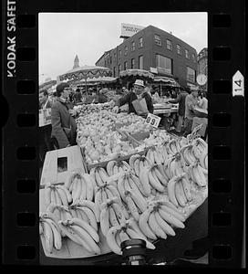Haymarket Square open-air food sellers, downtown Boston
