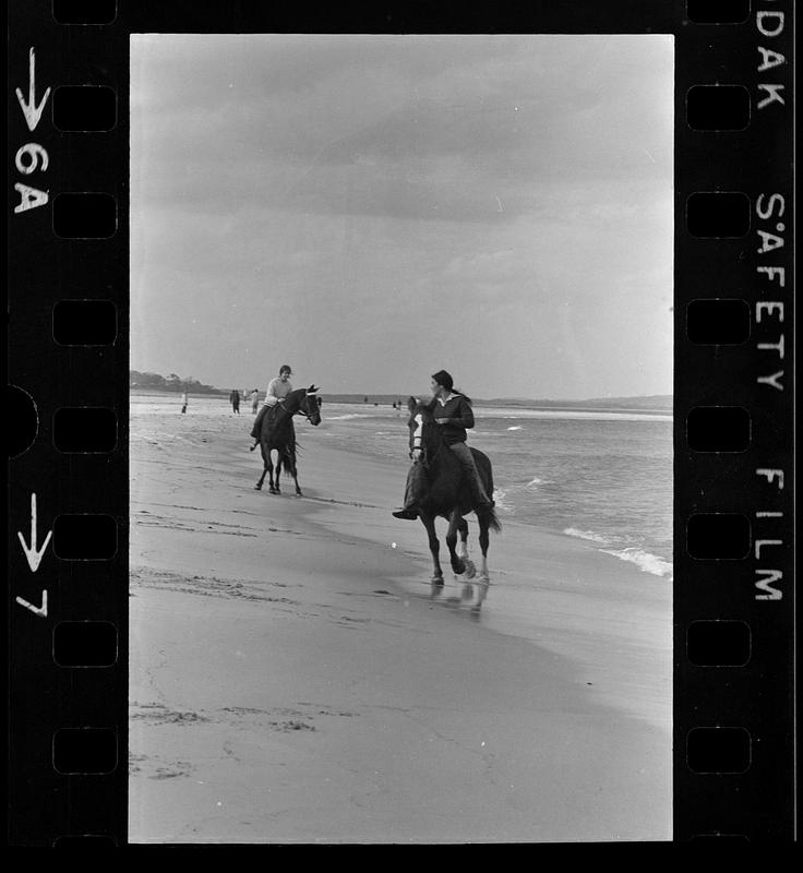 Horseback riders in surf, Crane's Beach, Ipswich