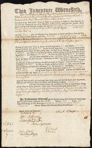 Hannah Meney indentured to apprentice with Samuel Badger of Boston, 6 June 1764