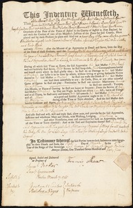 Christopher Lynch indentured to apprentice with Francis Shaw of Boston, 6 March 1765