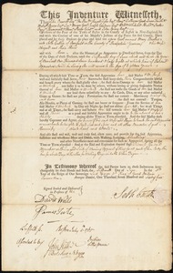 Mary Barber indentured to apprentice with Seth Catlin of Deerfield, 15 June 1765
