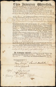 Sarah Richards indentured to apprentice with Samuel Marshall of Boston, 2 April 1766