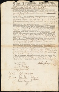 John Jackson indentured to apprentice with John Gray of Boston, 22 October 1766