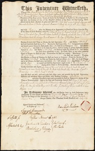 Sarah Sprague indentured to apprentice with Edward Jackson of Boston, 14 November 1766