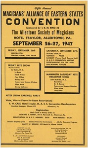 Fifth annual Magicians' Alliance of Eastern States convention