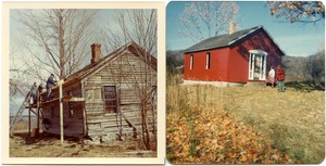 Nash Hill Schoolhouse restoration diptych, c. 1971-86