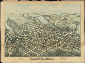 Bird's eye view of Clinton, Mass. : 1876