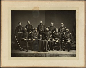 Formal portrait of men in military uniforms