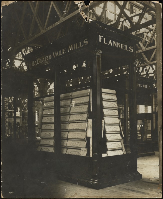 Ballard Vale Mills fabric display at the Philadelphia Centennial Exhibition, 1876 [graphic]