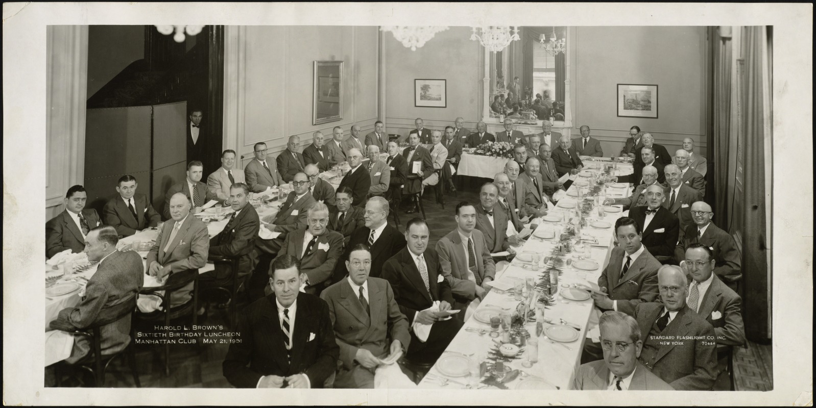 Harold L. Brown's Sixtieth Birthday Luncheon, New York, 1951 [graphic]
