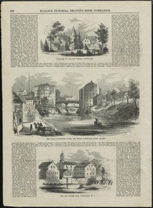 Cottages on Walcott Street, Pawtucket, The Falls, Pawtucket River, and mills, Pawtucket, Rhode Island, The Old Slater Mill, Pawtucket, R.I.