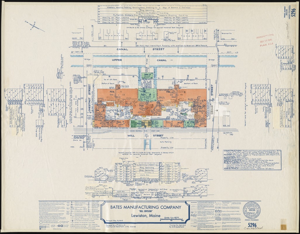 Bates Manufacturing Company "Hill Division," Lewiston, Maine [insurance map]