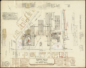 Durfee Mills "Nos. 1, 2 & 3 Mills" (Cotton Mill), Fall River, Mass. [insurance map]