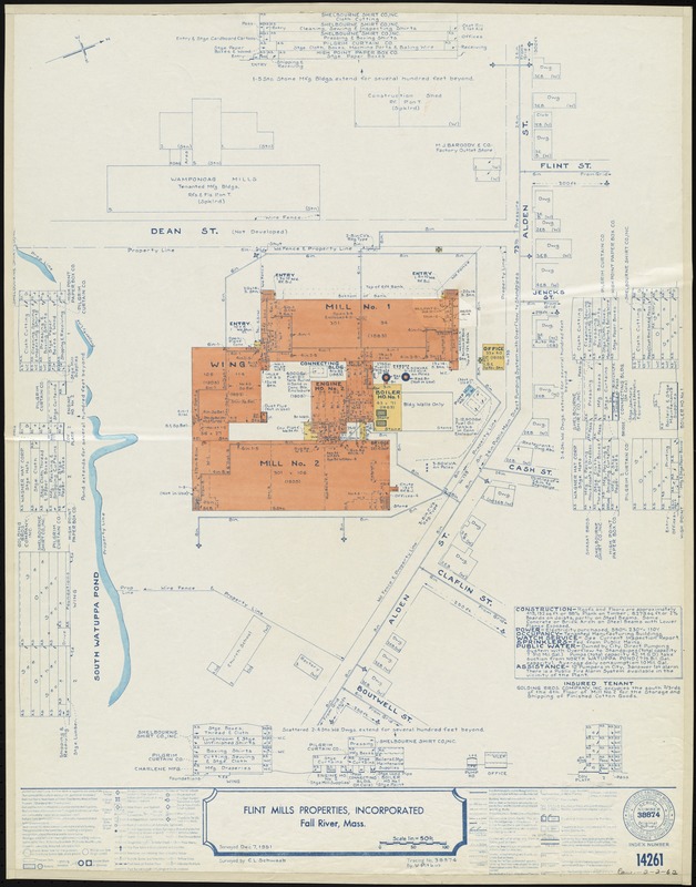 Flint Mills Properties, Incorporated, Fall River, Mass. [insurance map]