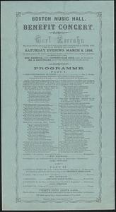 Boston Music Hall, benefit concert, Carl Zerrahn, Saturday evening, March 6, 1858
