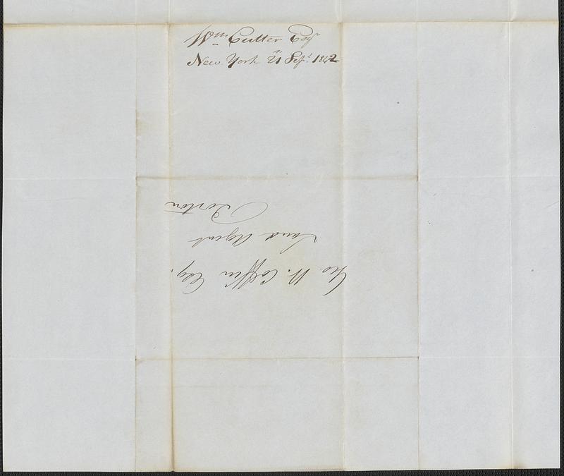 William Cutter to George Coffin, 21 September 1842 - Digital Commonwealth