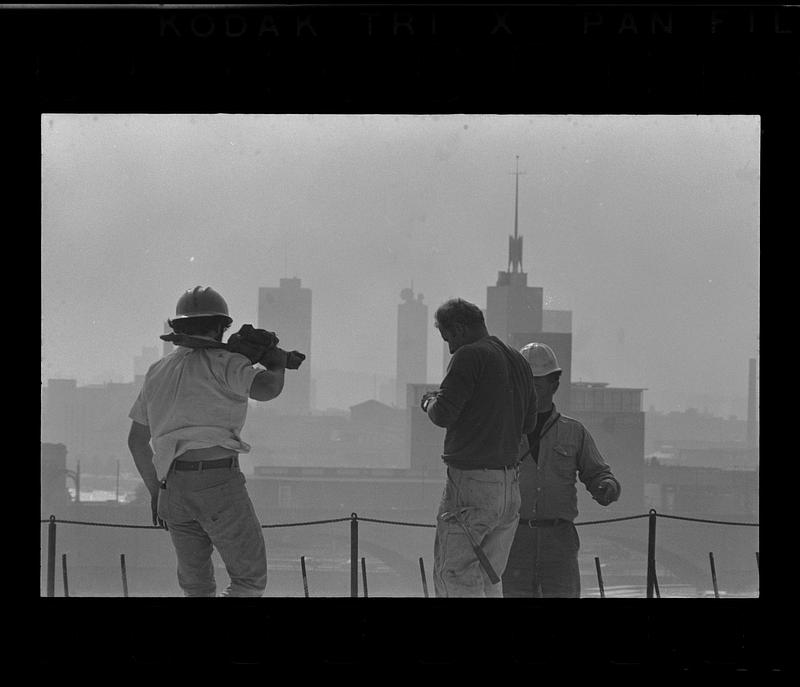 Charles River Dam construction work, Boston