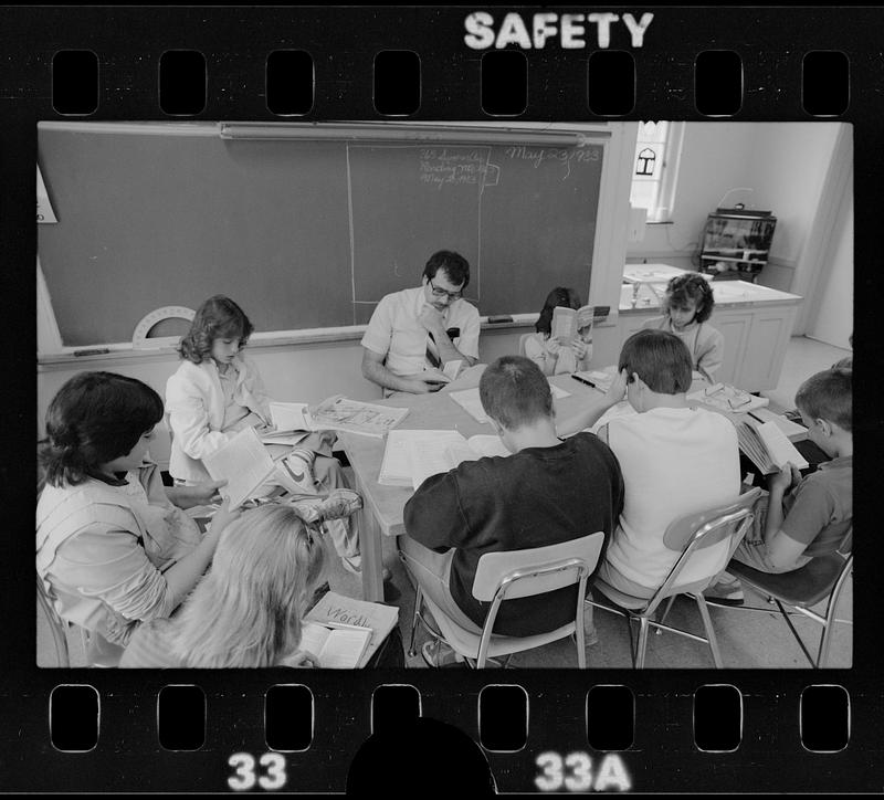 Elementary School Teacher In Class South Boston Digital Commonwealth