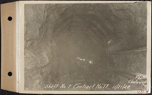 Contract No. 17, West Portion, Wachusett-Coldbrook Tunnel, Rutland, Oakham, Barre, Shaft 7, Rutland, Mass., Nov. 21, 1928