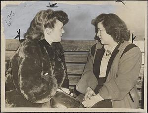 Mrs. Alvina Leder and Mrs. Frances McGahan at Boston Police Headquarters