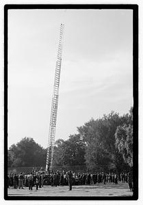 Fire truck and ladder