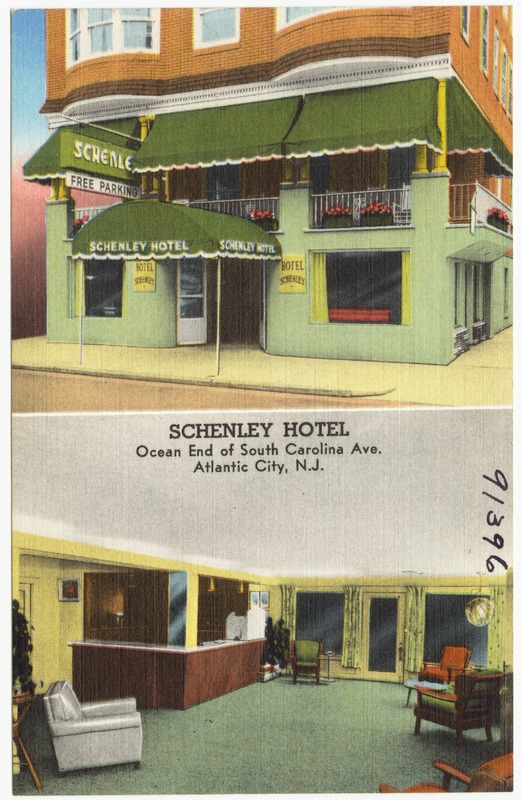 Schenley Hotel, ocean end of South Carolina Ave., Atlantic City, N.J.