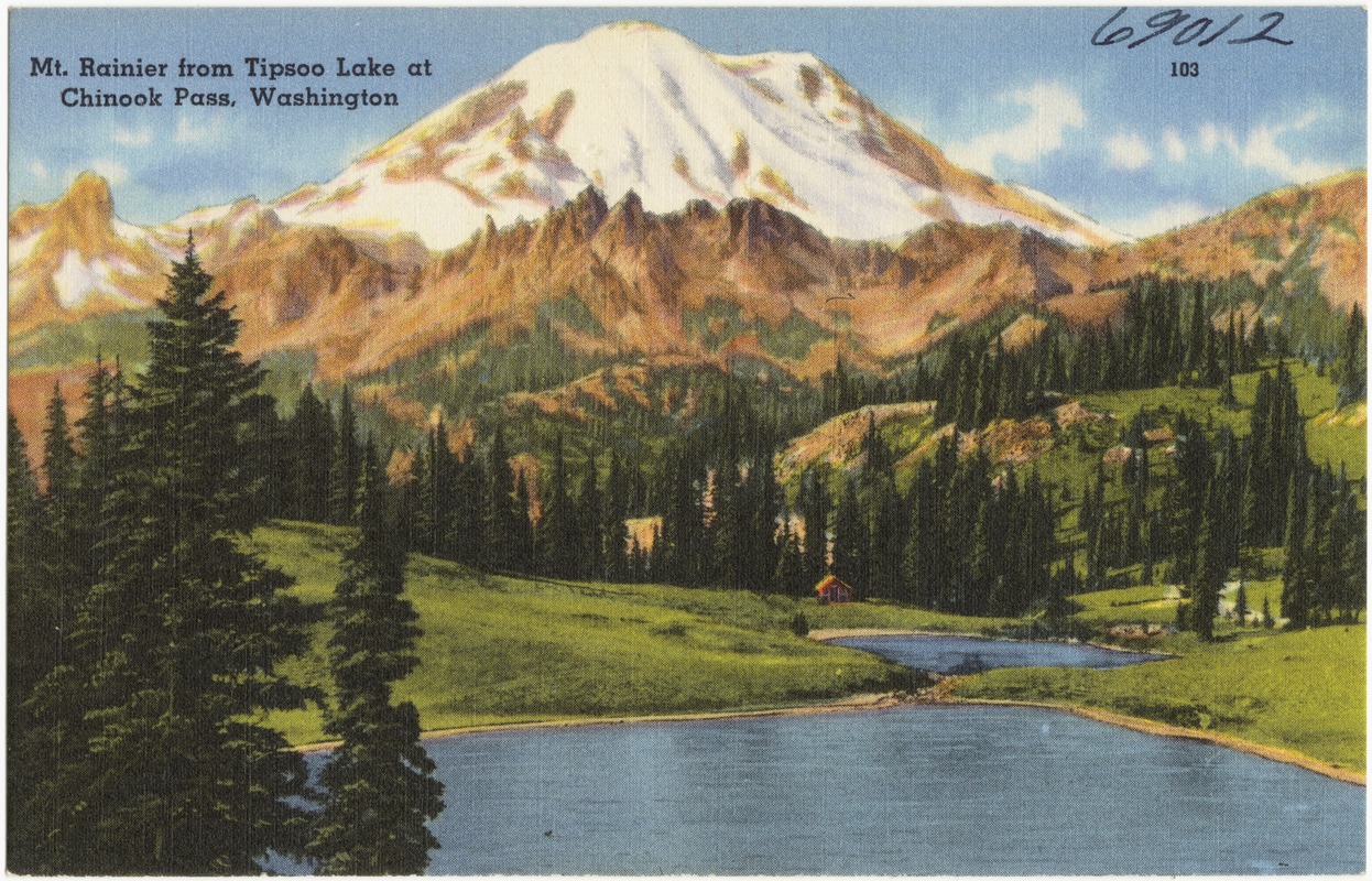 Mt. Rainier from Tipsoo Lake at Chinook Pass, Washington