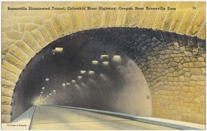 Bonneville Illuminated Tunnel, Columbia River Highway, Oregon, near Bonneville Dam