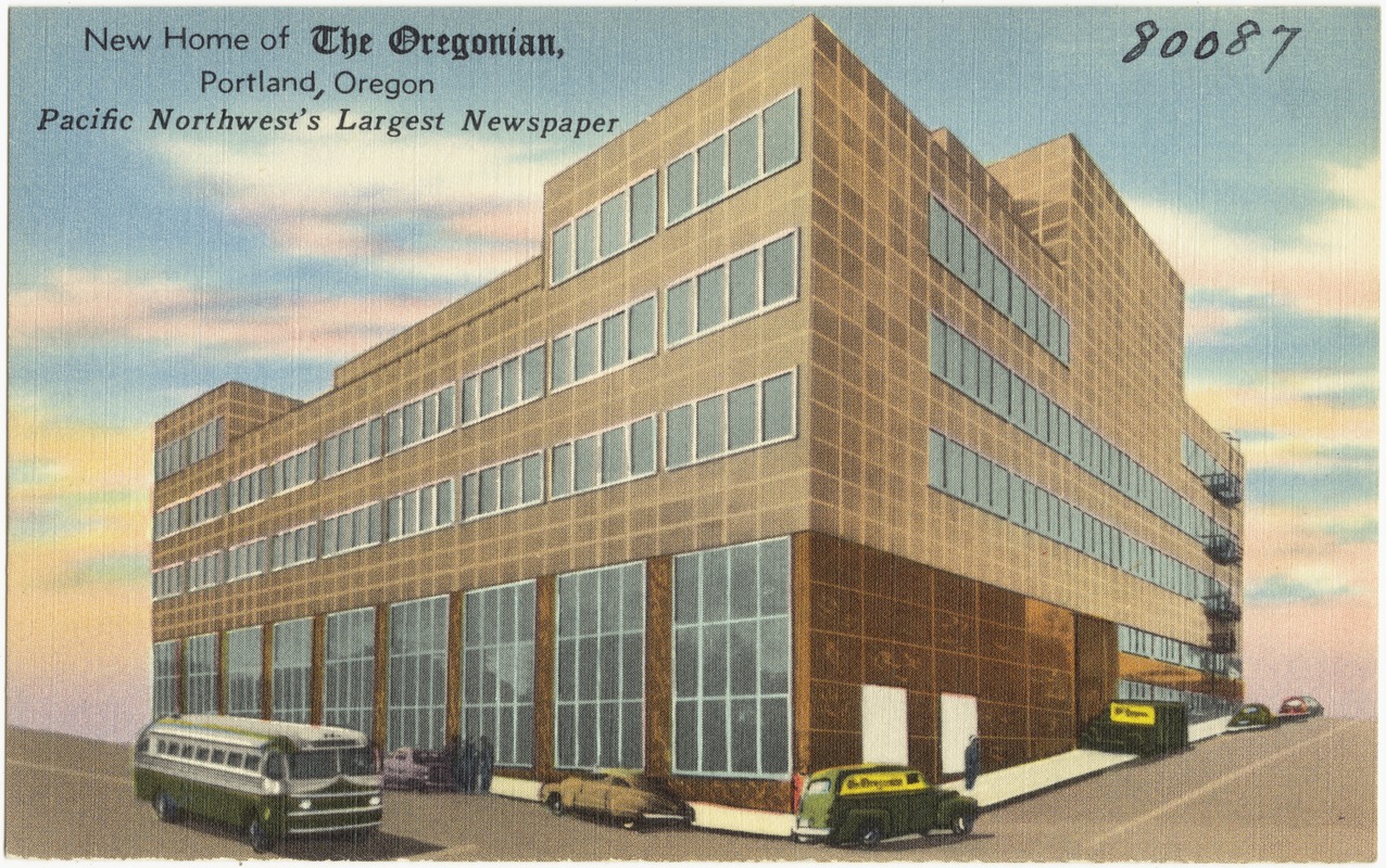 New home of The Oregonian, Portland, Oregon, Pacific Northwest's largest newspaper