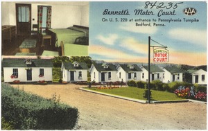 Bennett's Motor Court, on U.S. 220 at entrance to Pennsylvania Turnpike, Bedford, Penna.